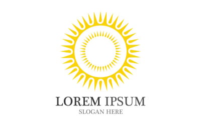 Sun yellow vector template logo v14