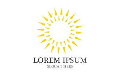 Sun yellow vector template logo v15