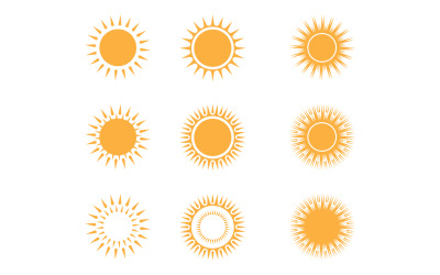 Sun yellow vector template logo v16