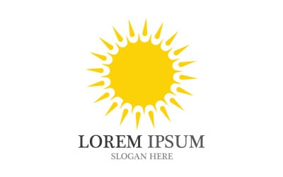 Sun yellow vector template logo v1