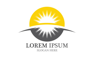 Zon gele vector sjabloon logo v13