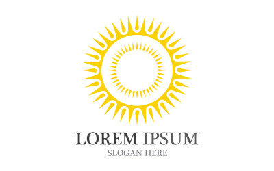 Zon gele vector sjabloon logo v14