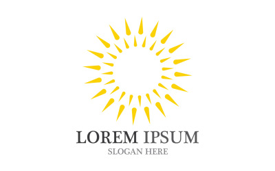 Zon gele vector sjabloon logo v15