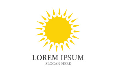 Zon gele vector sjabloon logo v1
