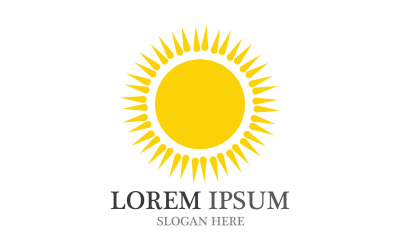 Zon gele vector sjabloon logo v5