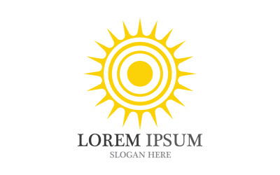 Zon gele vector sjabloon logo v6