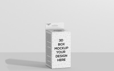 Caja Rectángulo - Maqueta de Caja Rectángulo con Colgador