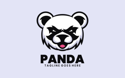 Panda Basit Maskot Logosu 2