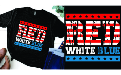 Vino rosso e blu con bandiera USA 4 luglio festa dell&amp;#39;indipendenza TShirt