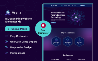 Arena ICO запускает комплект Elementor