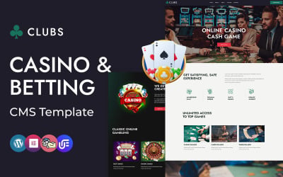 Clubes - Cassino Online, Jogos e Apostas Tema WordPress Elementor CMS