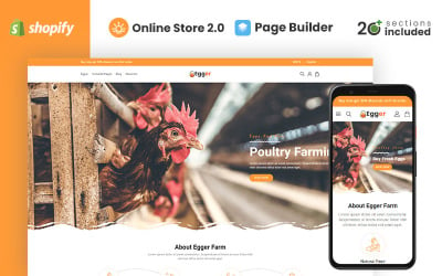 Egger - Птица и ферма Shopify Тема