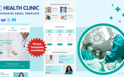 Health Clinic – responzivní e-mailová šablona