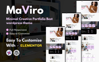 Maviro - Thème Wordpress pour un portfolio personnel créatif