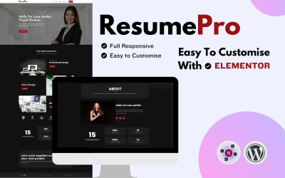 ResumePro Minimalist Portföy-Wordpress Teması