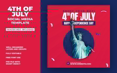 4th of July  - Social Media Templates
