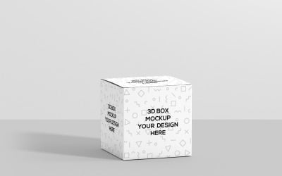 Square Box - Square Packaging Box Mockup