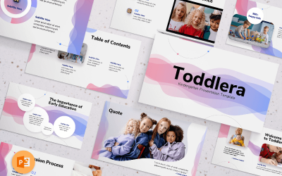 Toddlera - modelo de PowerPoint de apresentação do jardim de infância