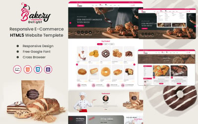 BakeryDelight Web- En mångsidig bageriwebbplatsmall för söt framgång