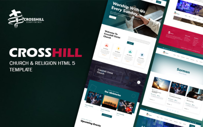 Crosshill - Kyrka och religion HTML5 webbplatsmall