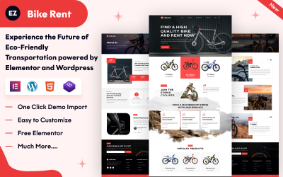 E-Bike Rent WordPress téma: Forradalmasítsa kerékpárkölcsönző vállalkozását