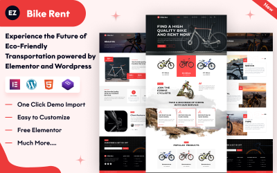 E-Bike Rent WordPress-thema: revolutioneer uw fietsverhuurbedrijf