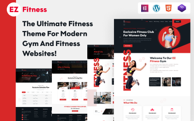 EZ Fitness-Modern Spor Salonu ve Fitness Web Siteleri için Ultimate Fitness Wordpress Duyarlı Tema!