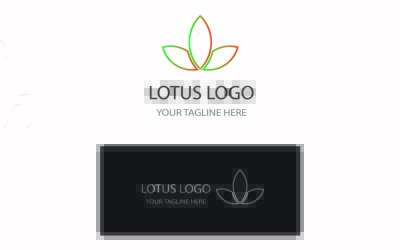 Hermoso diseño de logotipo de flor de loto