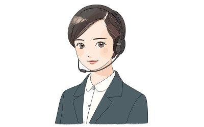 In questa illustrazione in stile cartone animato una splendida donna adulta vettore