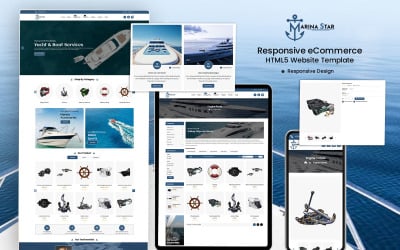 MarinaStar Web - покращте свій морський магазин за допомогою нашого HTML-шаблону