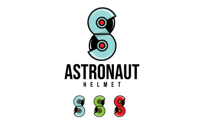Plantilla de logotipo de letra S de astronauta