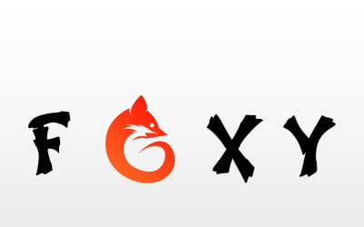 Plantilla de logotipo foxy profesional