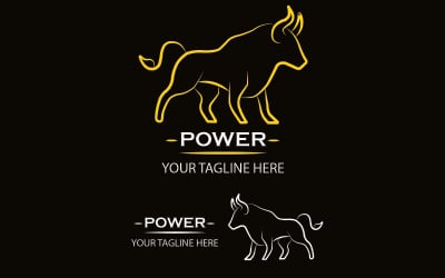 Template Bull Logo, and Power Logo