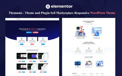 Themums - Tema WordPress reattivo per il mercato di vendita di temi e plug-in