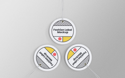 Circle Label Tag Mockup PSD Design Template Vol 13