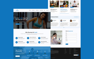 Design dell&amp;#39;interfaccia utente della pagina di destinazione di Life Coach in figma