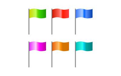 Flag illustrated in vector and colored on background