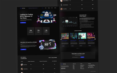 NFT-bestemmingspagina UI-ontwerp