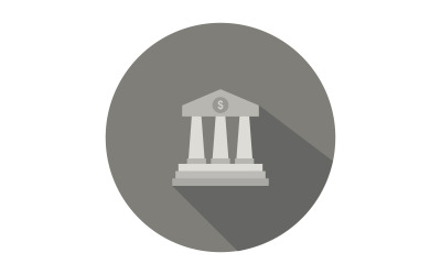 Vector bank en geïllustreerd op een witte achtergrond