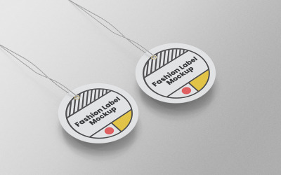 Circle Label Tag Mockup PSD Design Template Vol 19