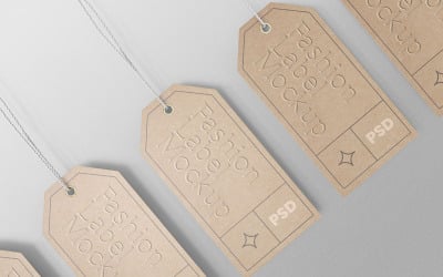 Etichetta di moda Tag PSD Mockup Vol 16