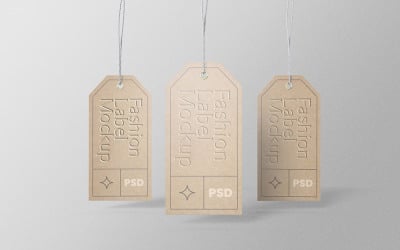 Fashion Label Tag PSD Mockup Vol 12