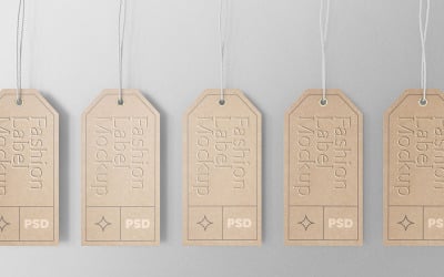 Fashion Label Tag PSD Mockup Vol 15