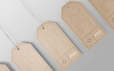 Modellabel Tag PSD Mockup Vol 16