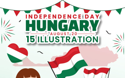 15 Illustration de la fête de l&amp;#39;indépendance de la Hongrie