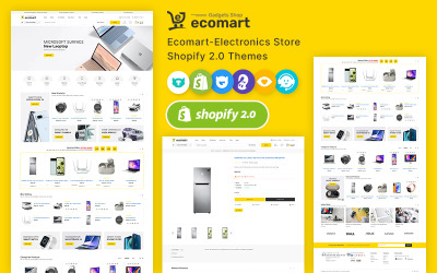 Ecomart - Negozio elettronico e di mercato Negozio Shopify OS 2.0 Tema reattivo