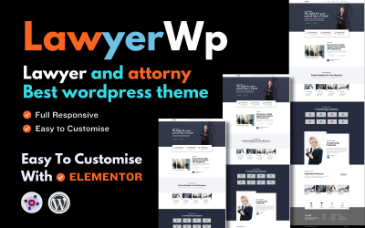 Lawyerwp - Portfólio de advogado e advogado WordPressTheme