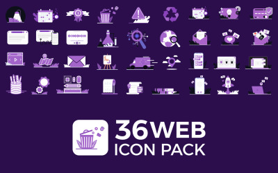 Mais de 36 conjuntos de ícones profissionais da Web