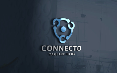 Modèle de logo Connecto Lettre C Pro