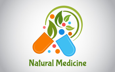 Modèle de logo de médecine naturelle
